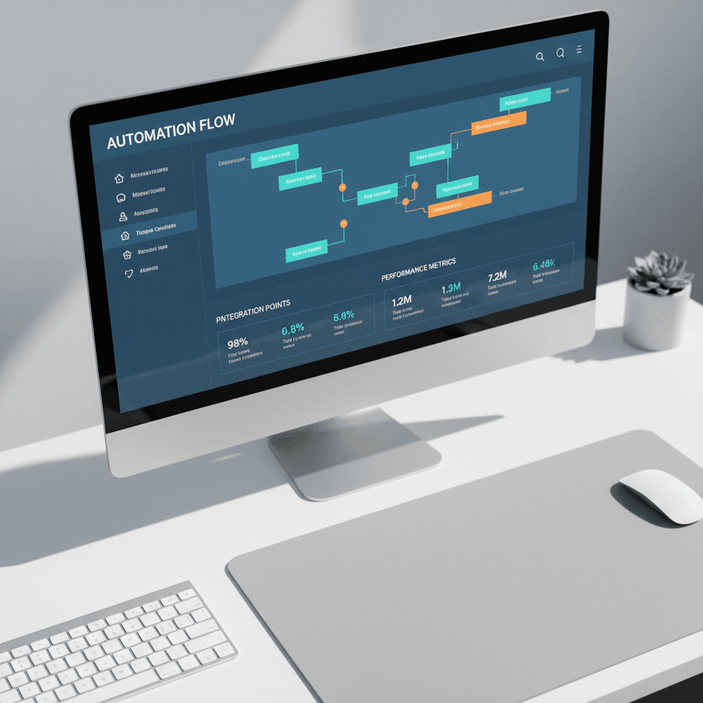 AI automation dashboard with workflow management
